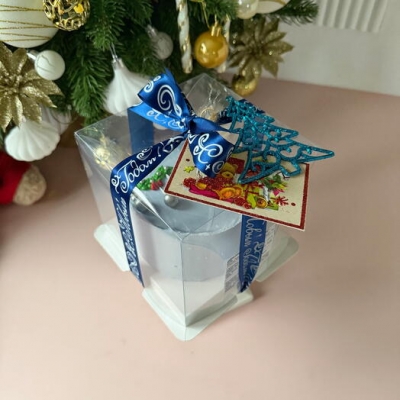 Новогодний бенто торт зимние шары