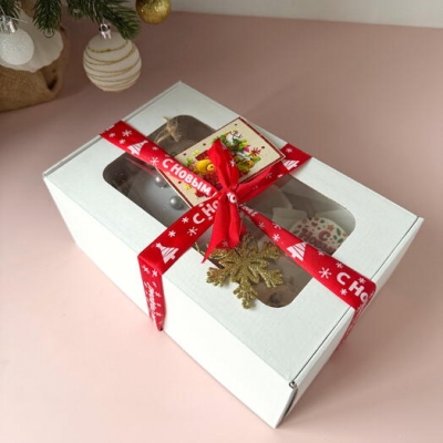 Набор: бенто новогодние шары и капкейки ассорти